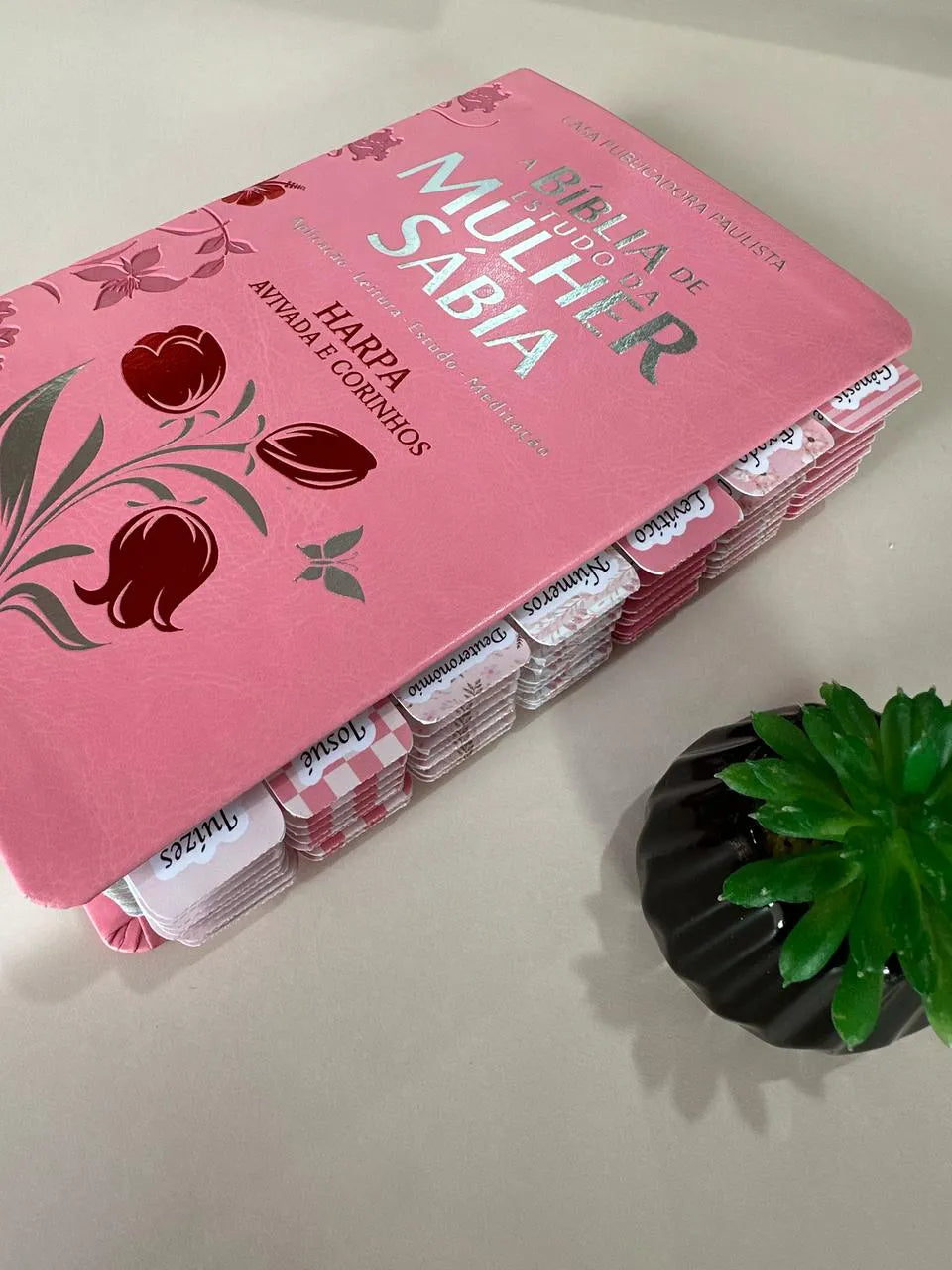 Bíblia de Estudo da Mulher Sábia | Com Harpa Avivada + Abas | Letras Jumbo
