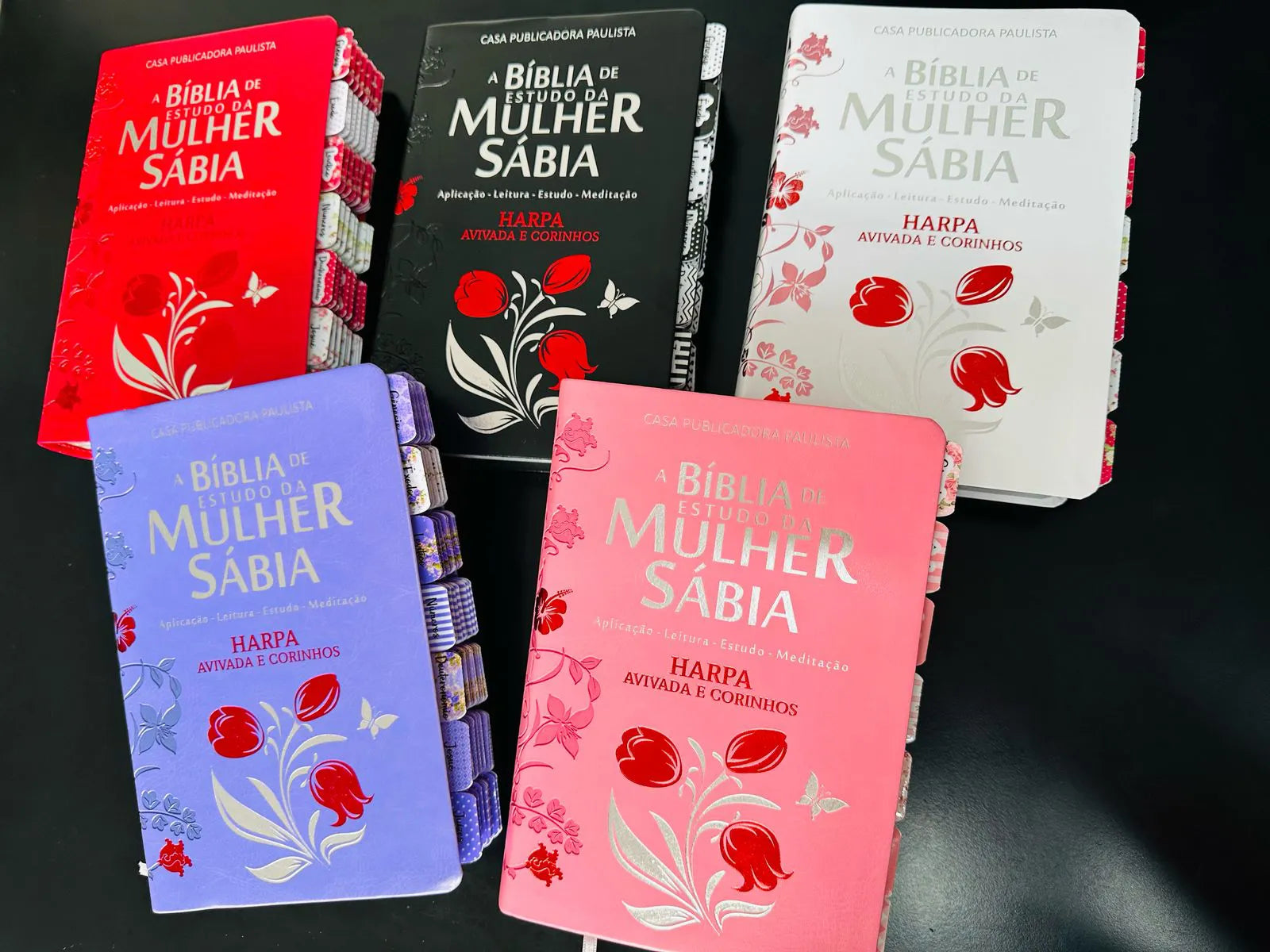 Bíblia de Estudo da Mulher Sábia | Com Harpa Avivada + Abas | Letras Jumbo